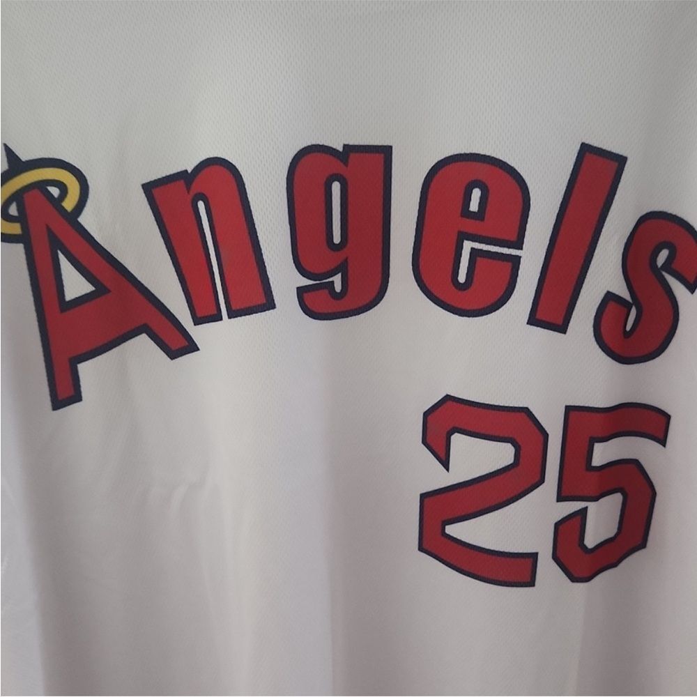 NWT LA Angels Throwback Long Sleeve XL Shirt Jersey Red White July 25 Giveaway - Picture 2 of 9